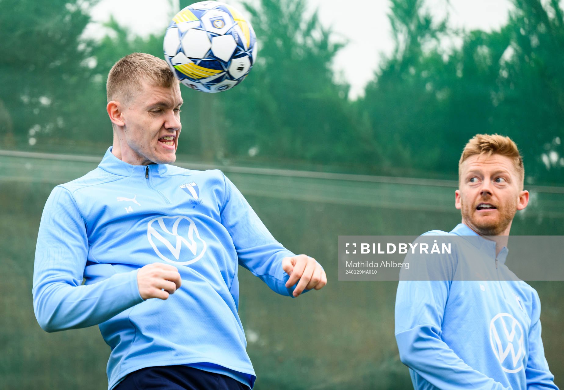 Under en träning med Malmö FF