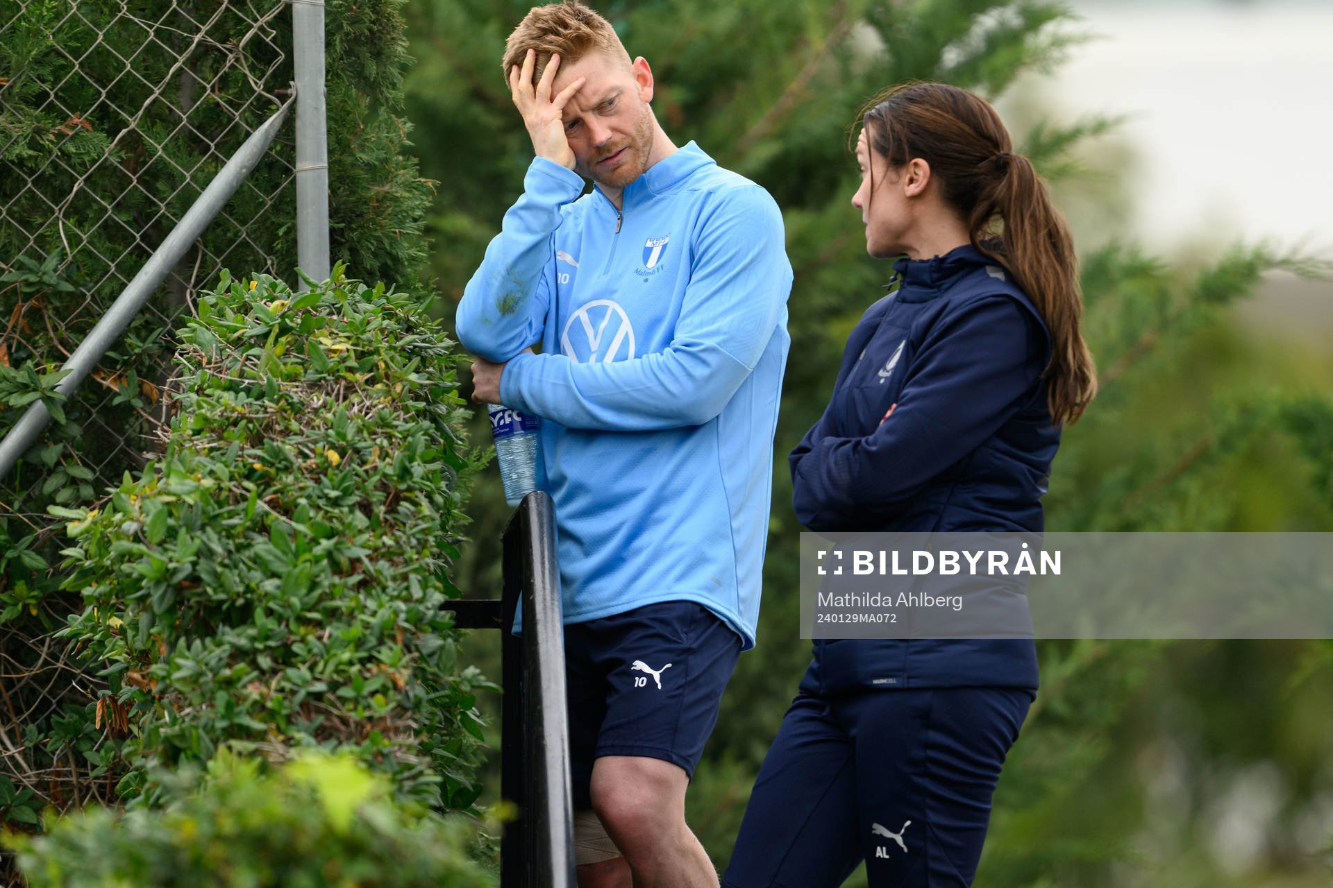 Malmö FFs Anders Christiansen och läkare Amanda Lahti