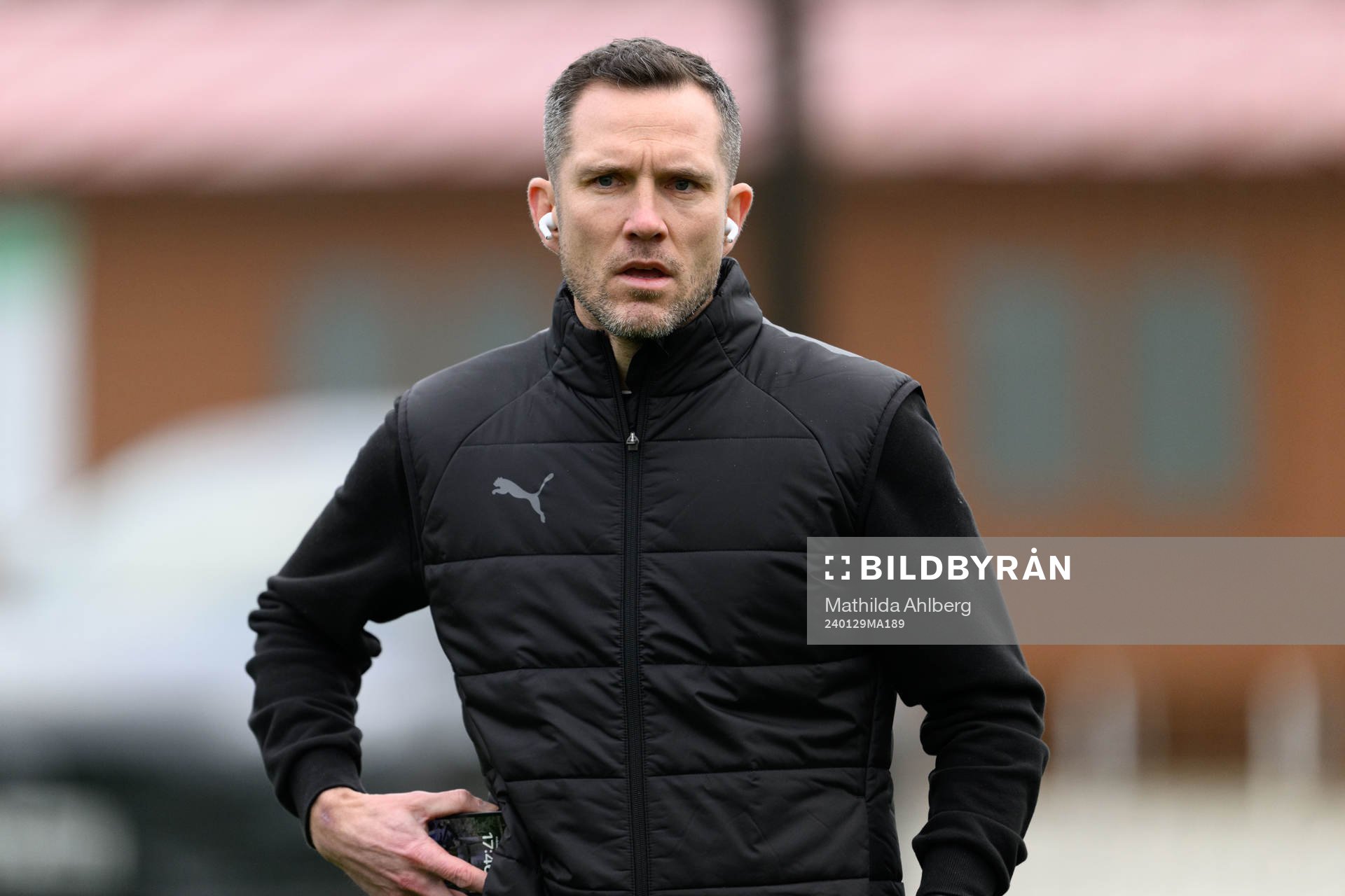Häckens sportchef Martin Eriksson under en träning med Häcken den 29 januari 2024 i Marbella. 
