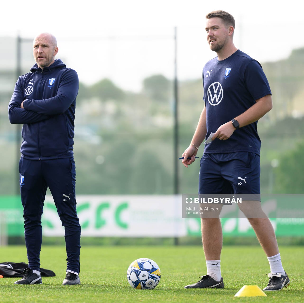 Malmö FFs tränare Henrik Rydström och assisterande