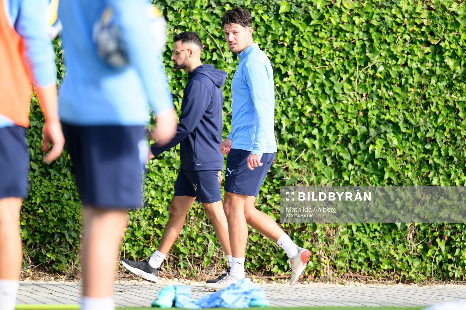 Malmö FFs fysioterapeut Roem Muftee och Stefano Vecchia