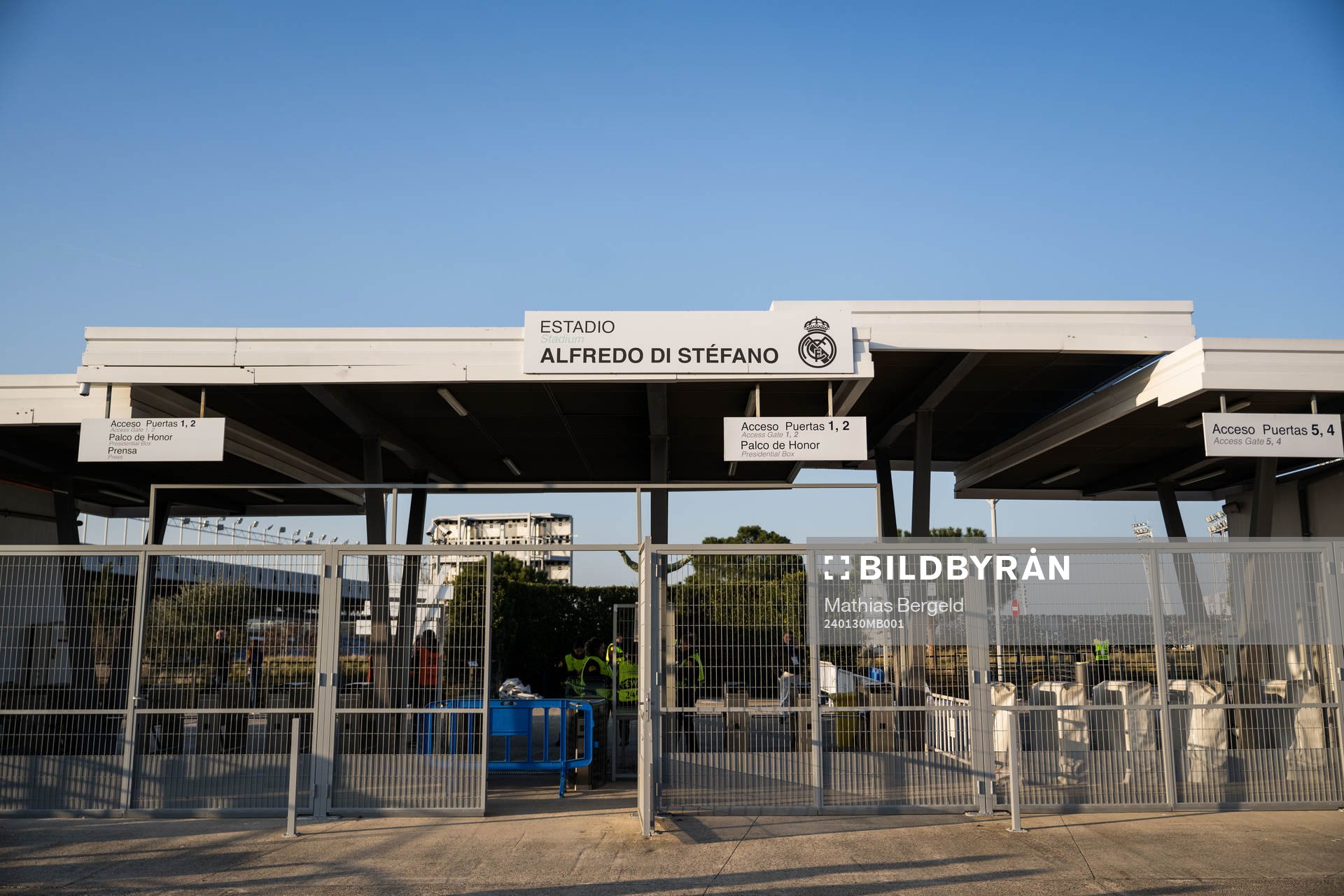 An entrance at Alfredo di Stefano Stadium