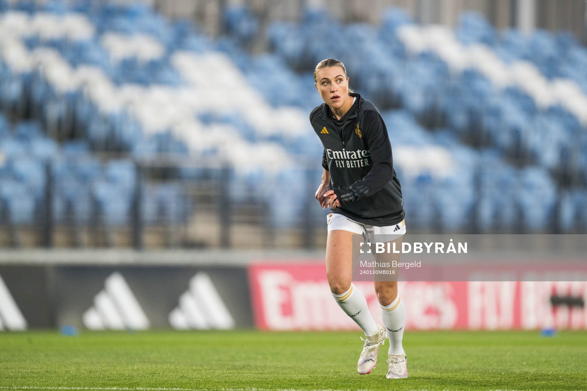 Freja Olofsson of Real Madrid ahead of the UEFA Women's Champions League football match between Real Madrid and Häcken on January 30, 2024 in Madrid.