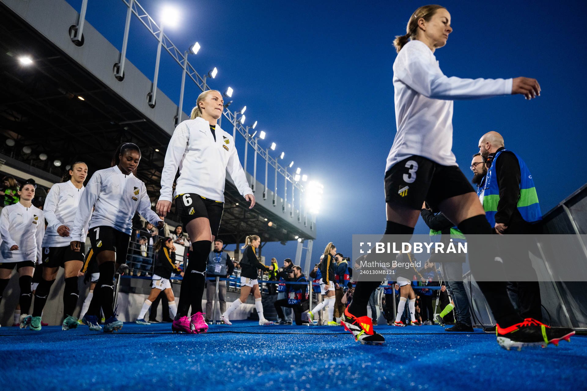 Josefine Rybrink of Häcken enters the pitch