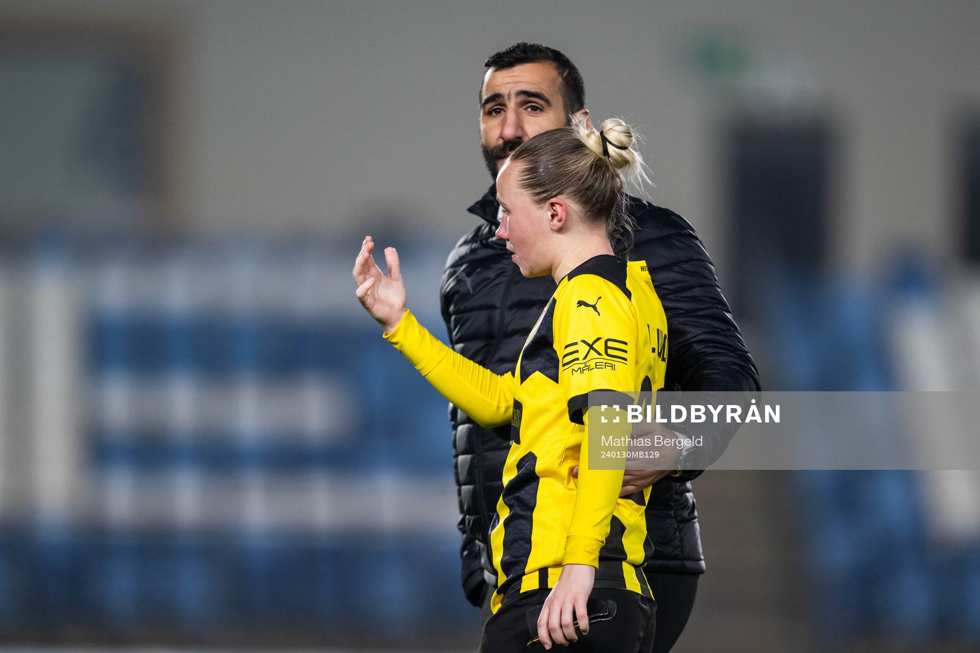 Head coach Mak Lind and Marika Bergman Lundin of Häcken