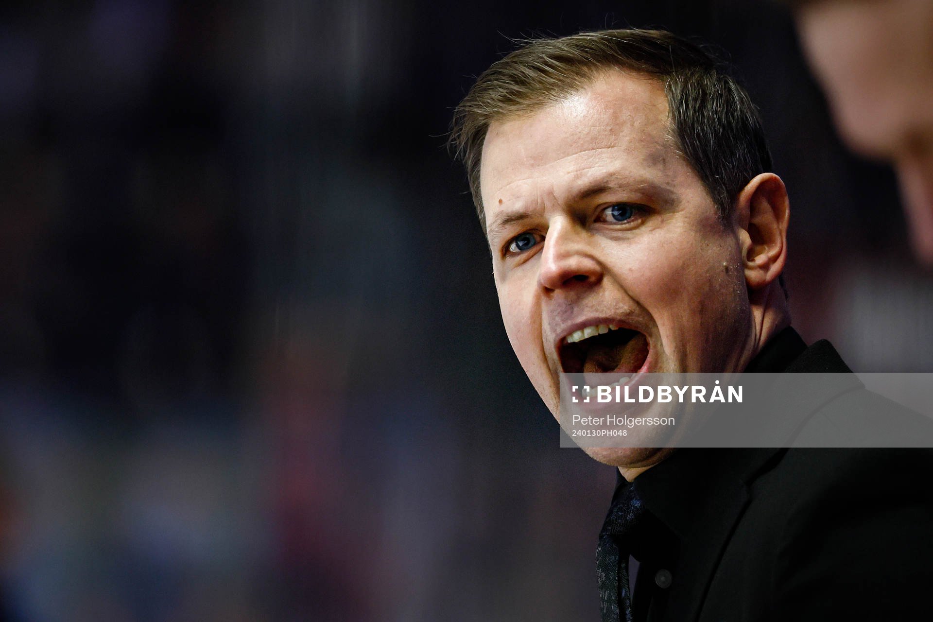 Oskarshamns tränare Martin Filander reagerar