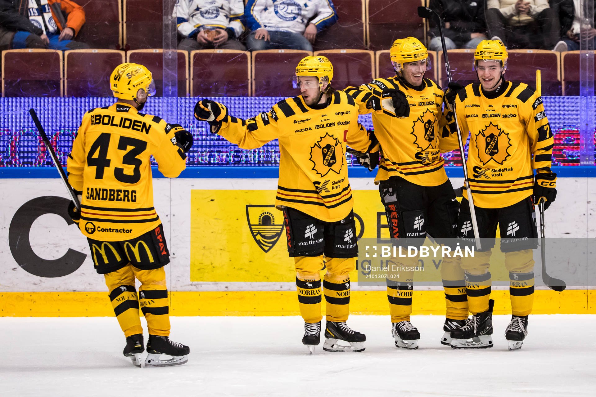 Skellefteås spelarna jublar