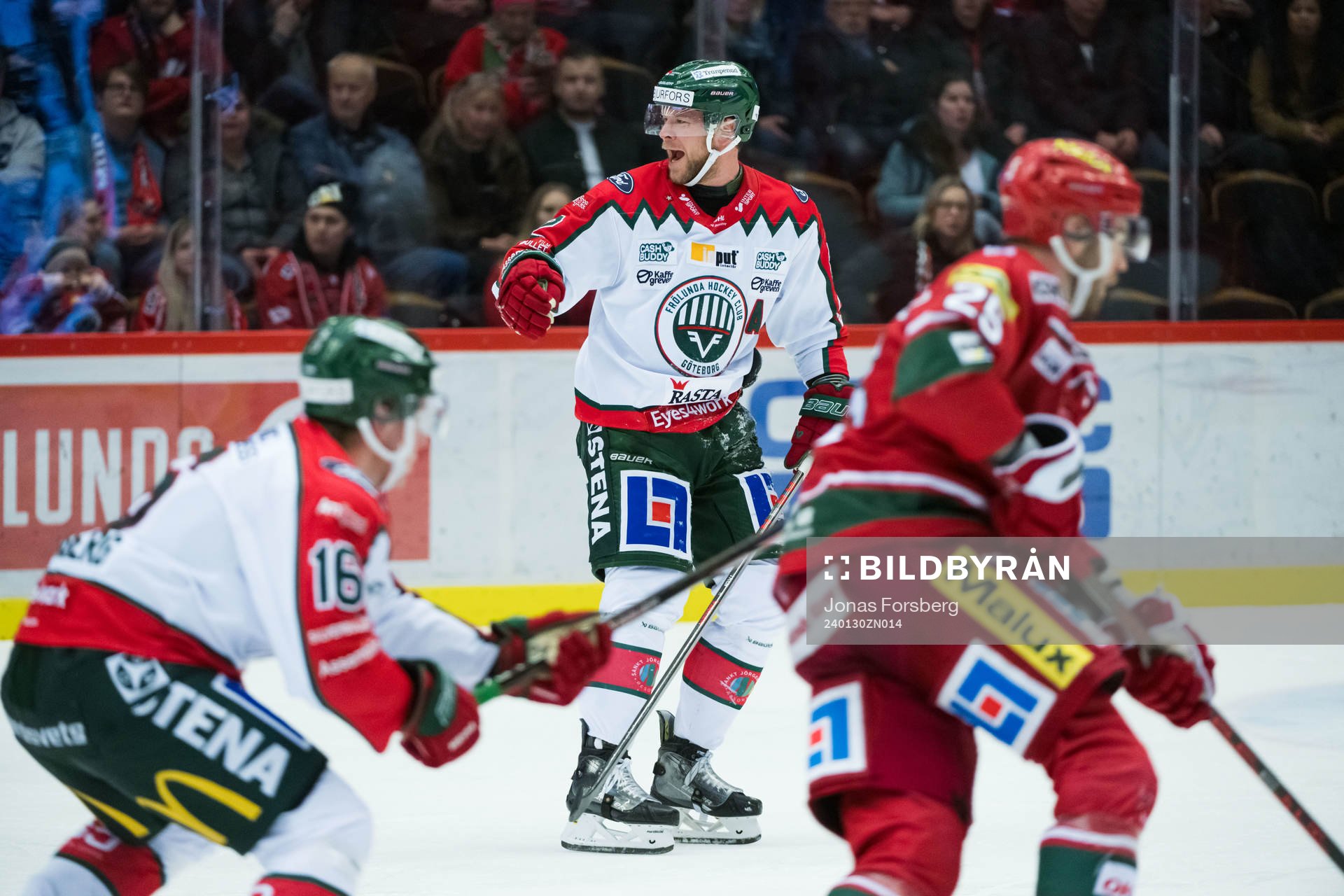 Frölundas Christian Folin reagerar