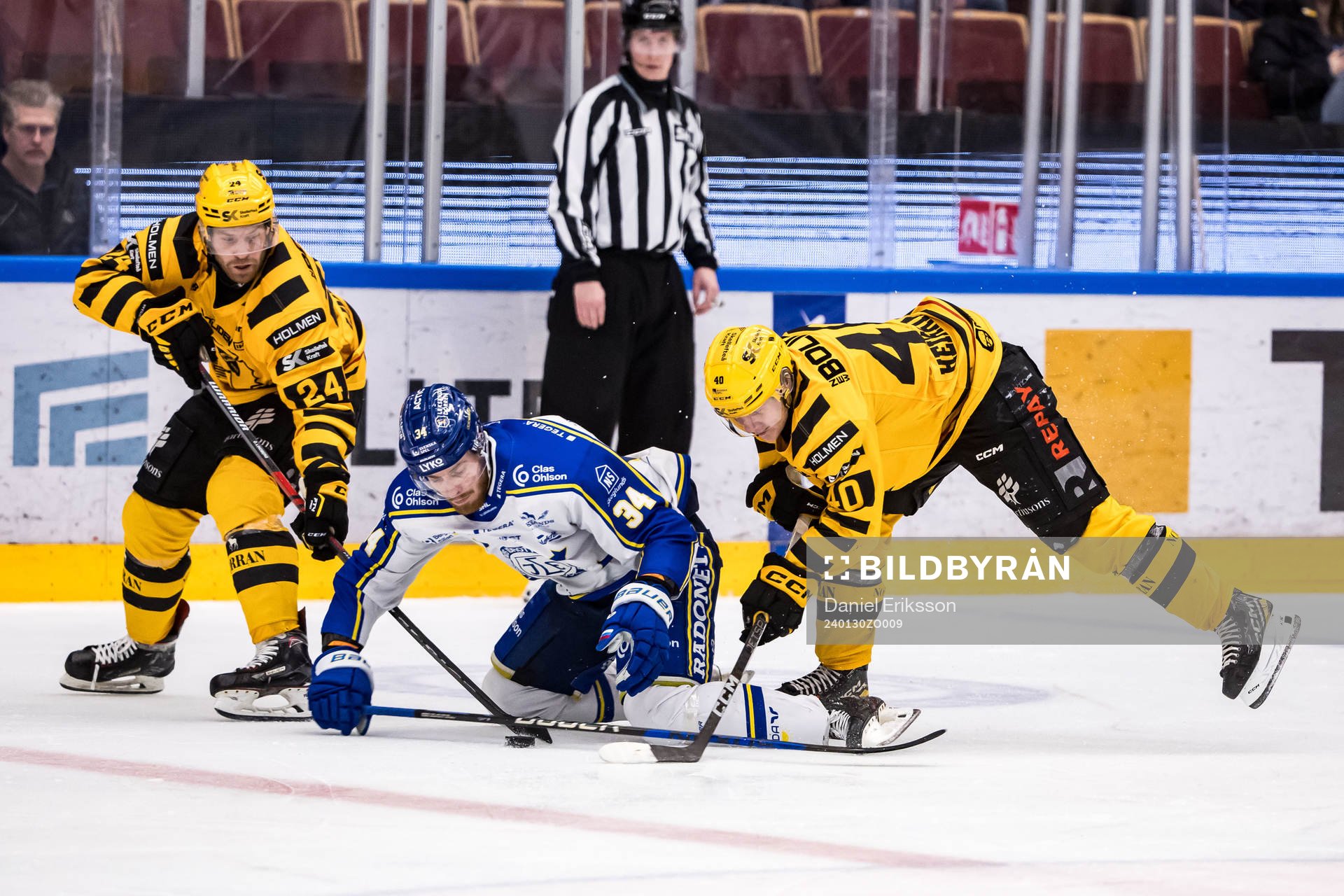Skellefteås Frans Haara och Tim Barkemo och Leksands Peter
