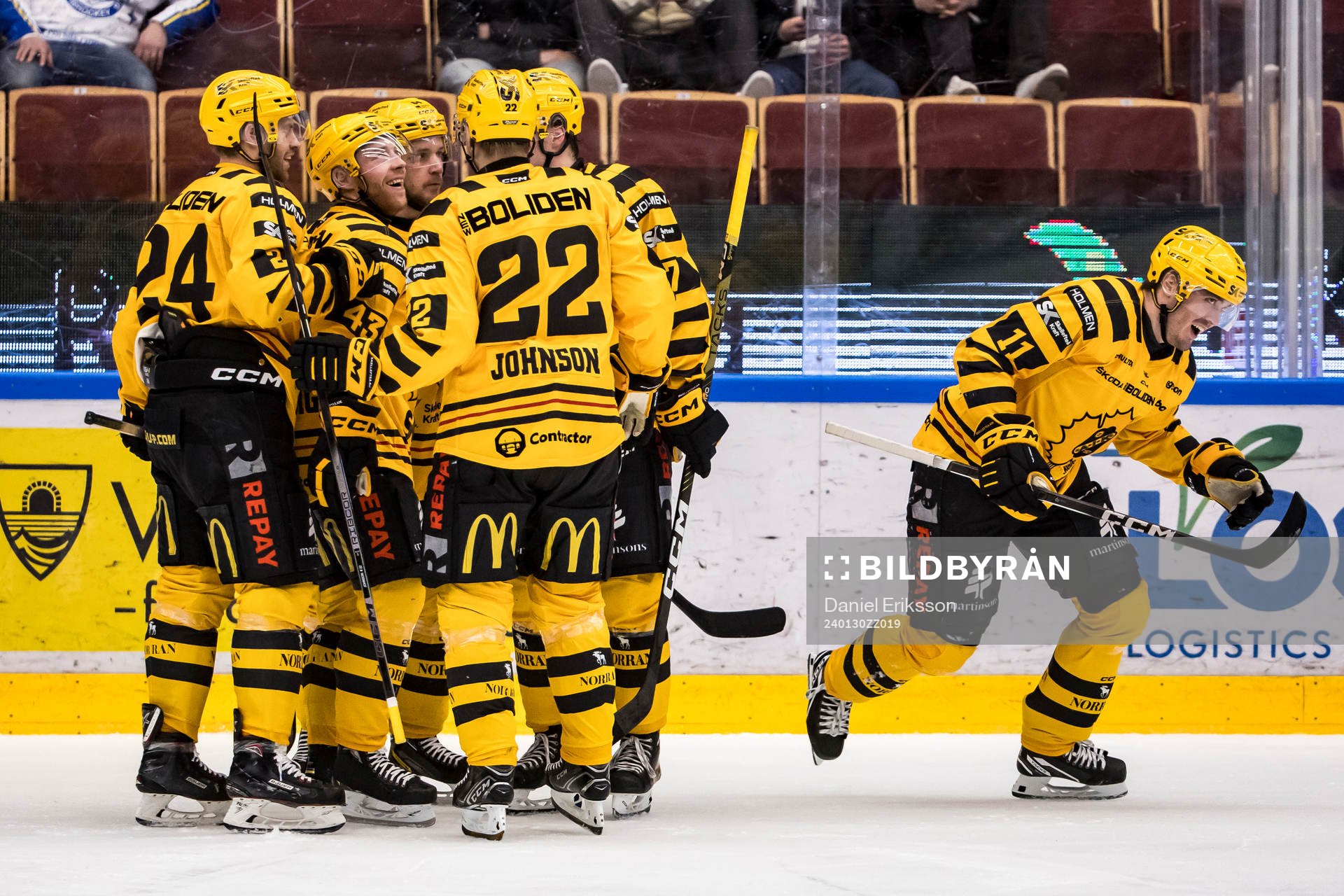 Skellefteås spelarna jublar