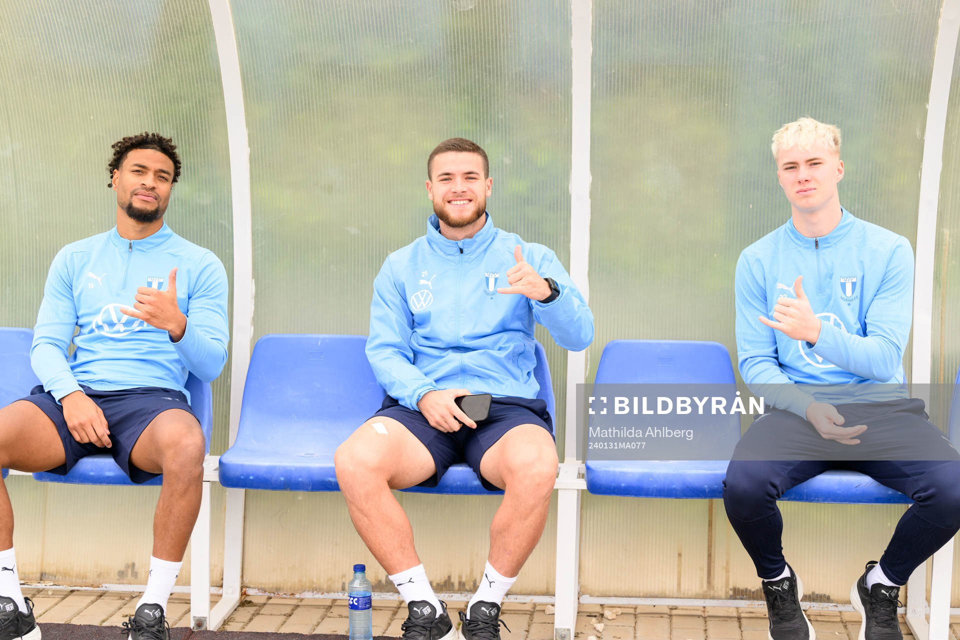 Malmö FFs Joseph Ceesay, Gabriel Busanello och Daniel