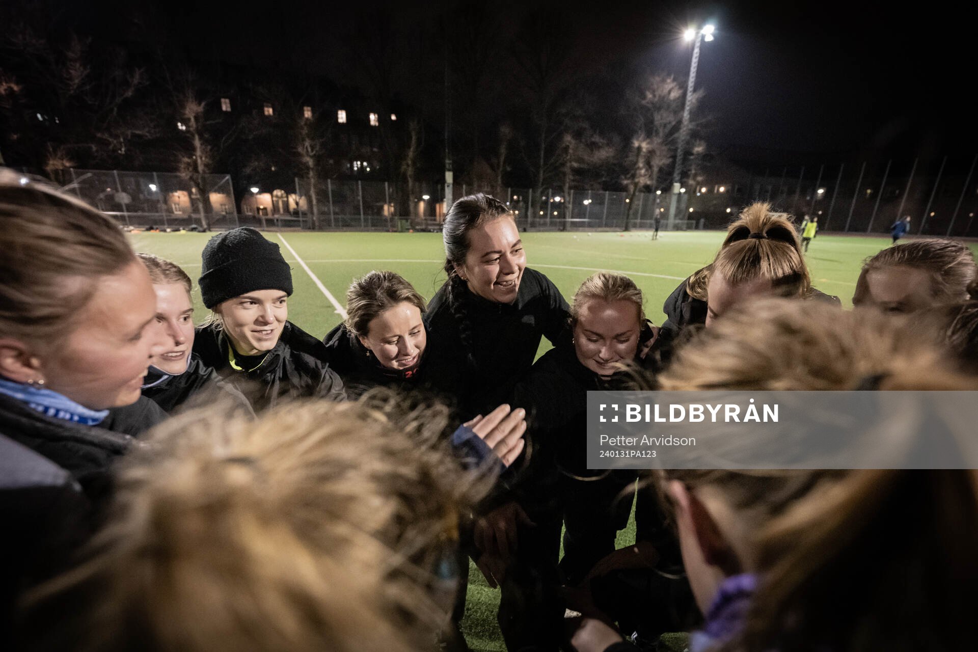 Thea Andersson (m) efter en träning med FC Möllan den 31 januari 2024 i Malmö. 