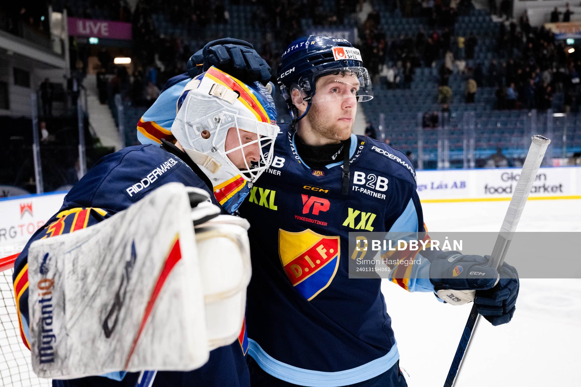 Djurgårdens målvakt Viktor Andrén och Wiktor Nilsson