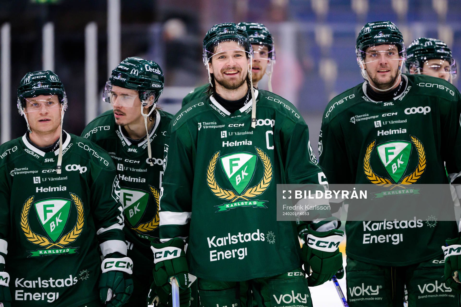 Färjestads Marcus Nilsson, Joakim Nygård, Linus Johansson