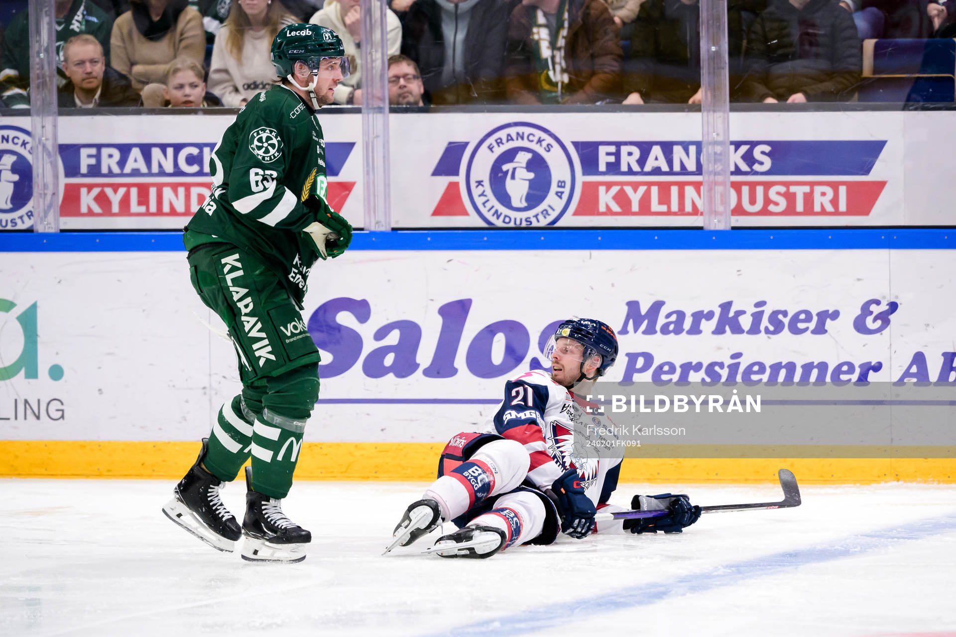 Färjestads Carl Dahlström och Linköpings Christoffer Ehn