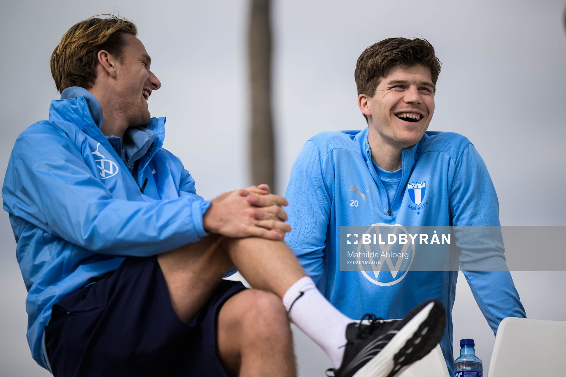 Erik Botheim and Oliver Berg of Malmö FF