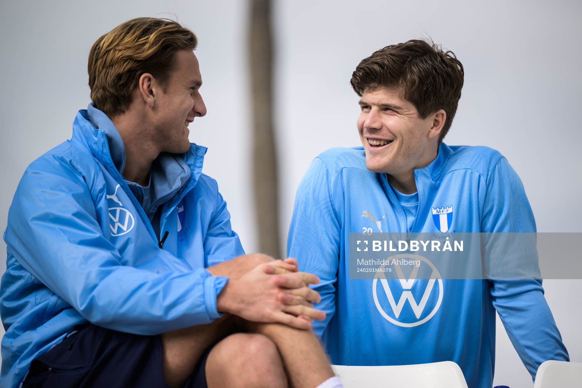 Erik Botheim and Oliver Berg of Malmö FF