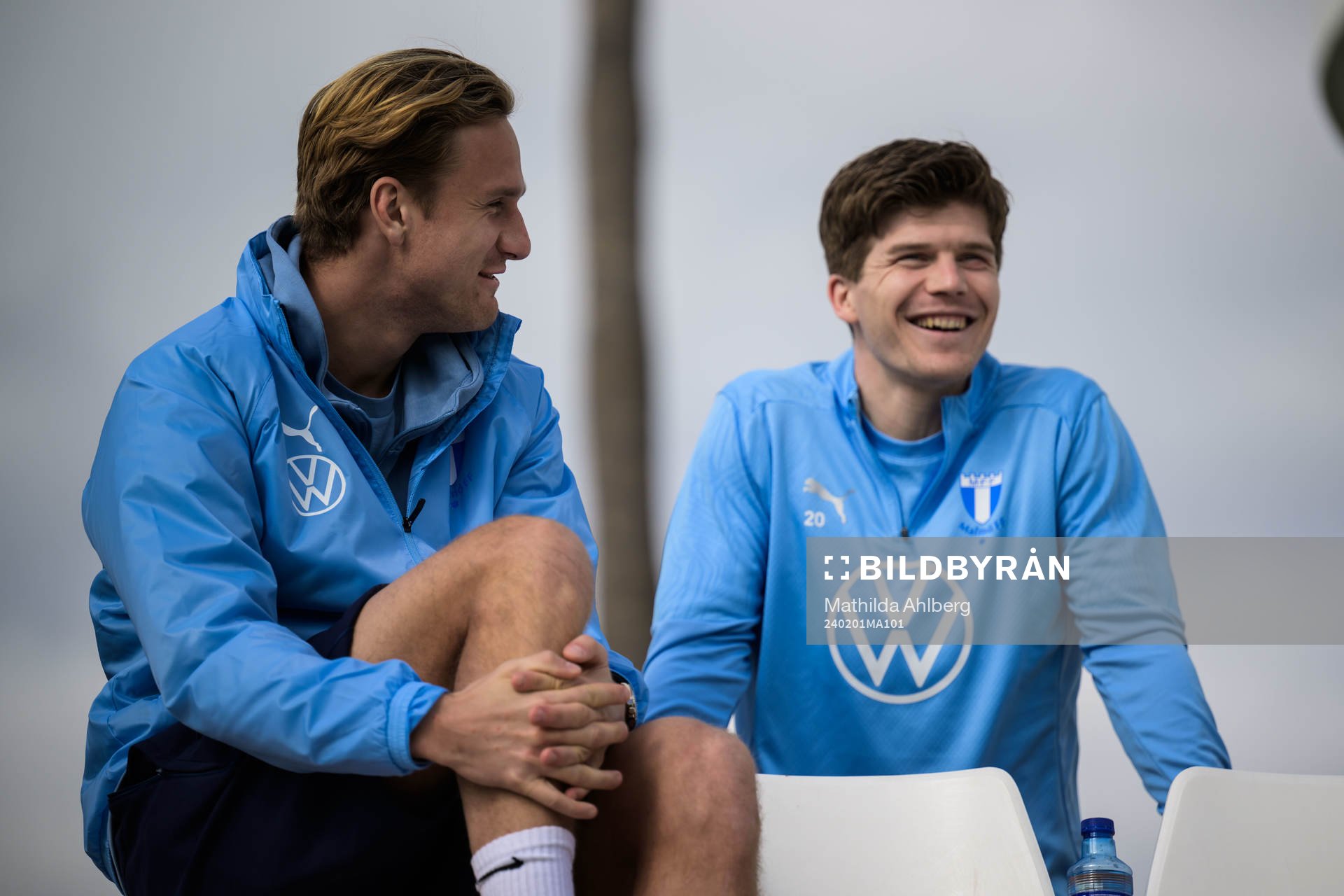Erik Botheim and Oliver Berg of Malmö FF