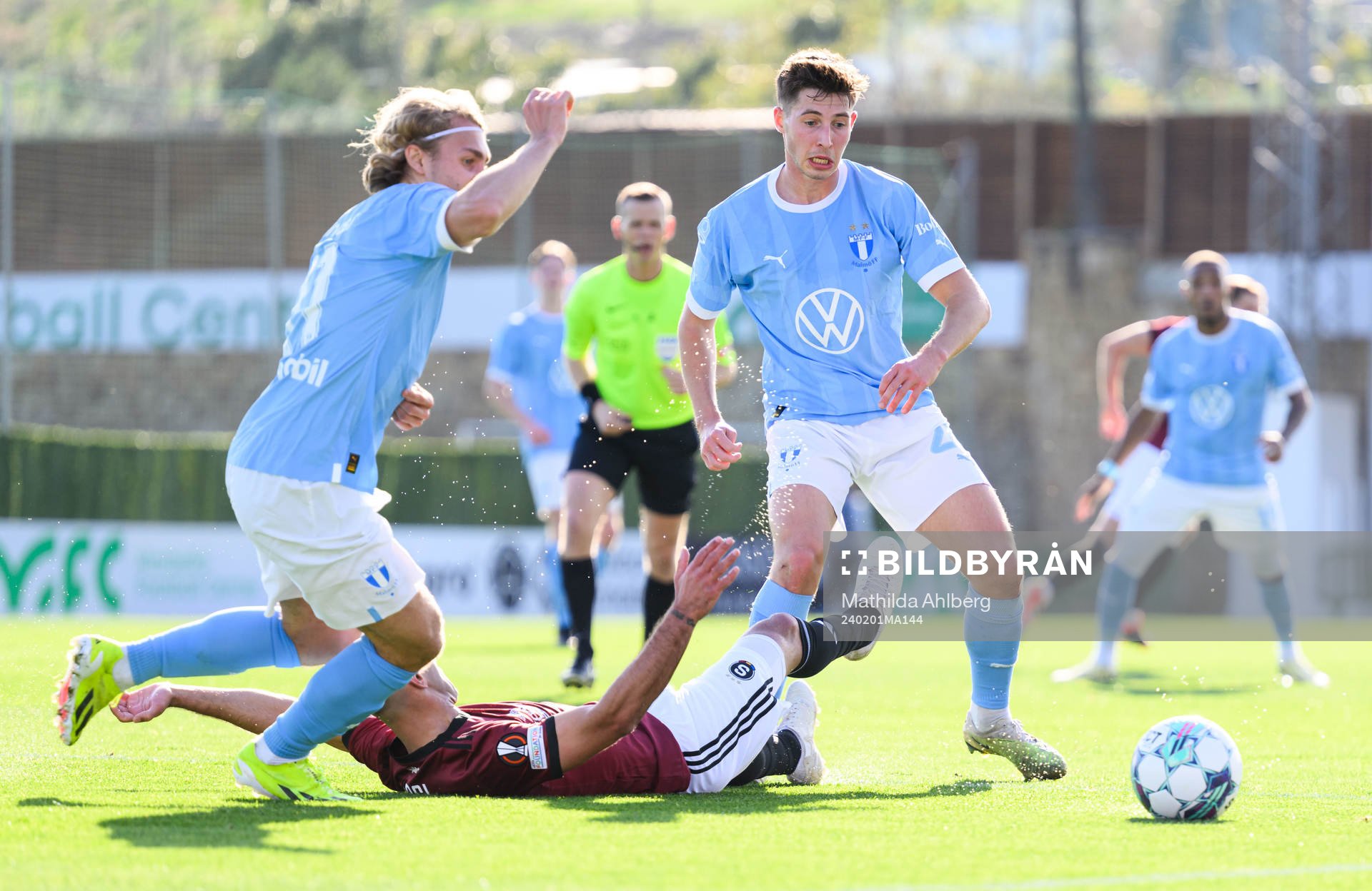 Sebastian Nanasi and Lasse Berg Johnsen of Malmö FF