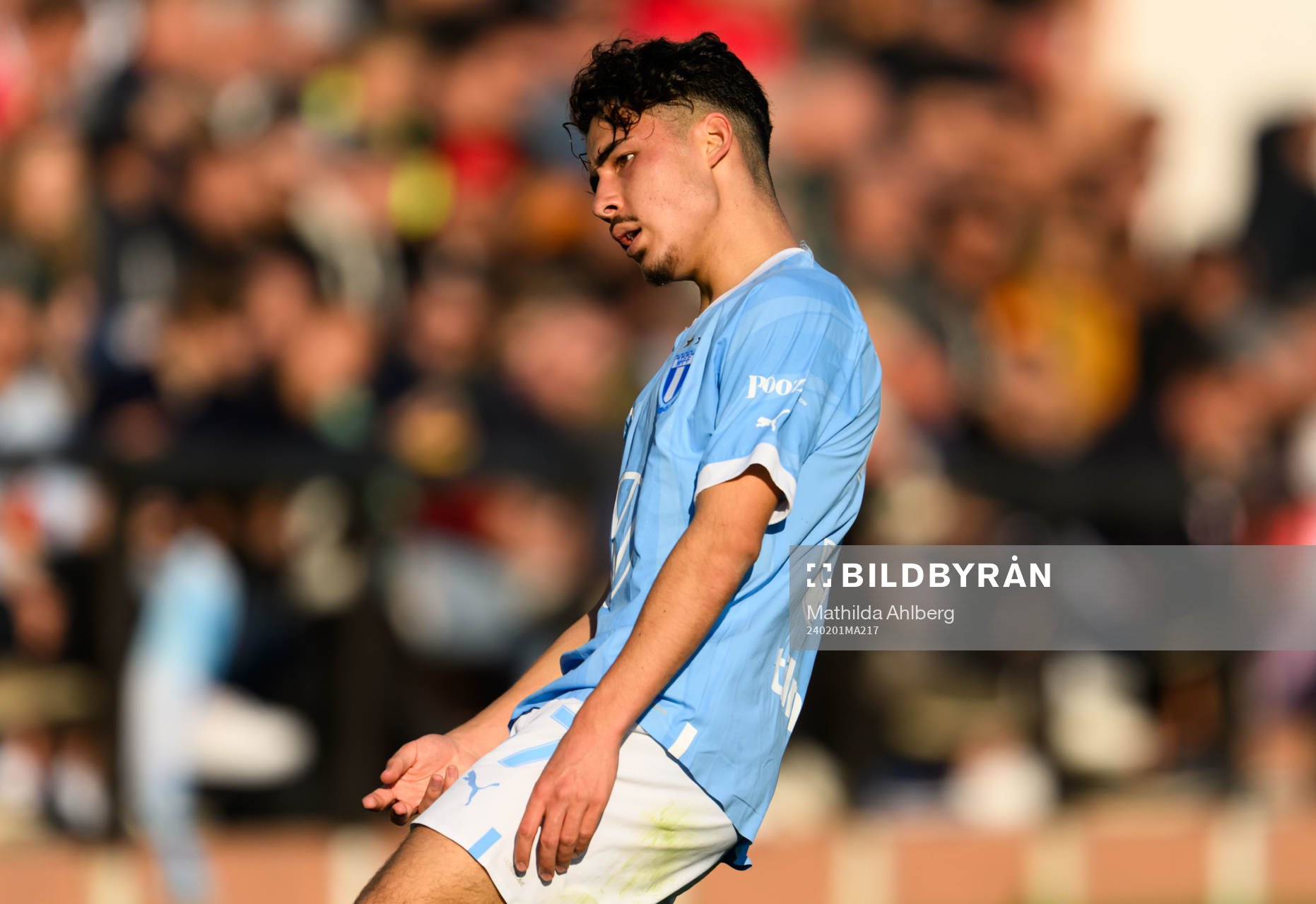 Adrian Skogmar of Malmö FF looks dejected