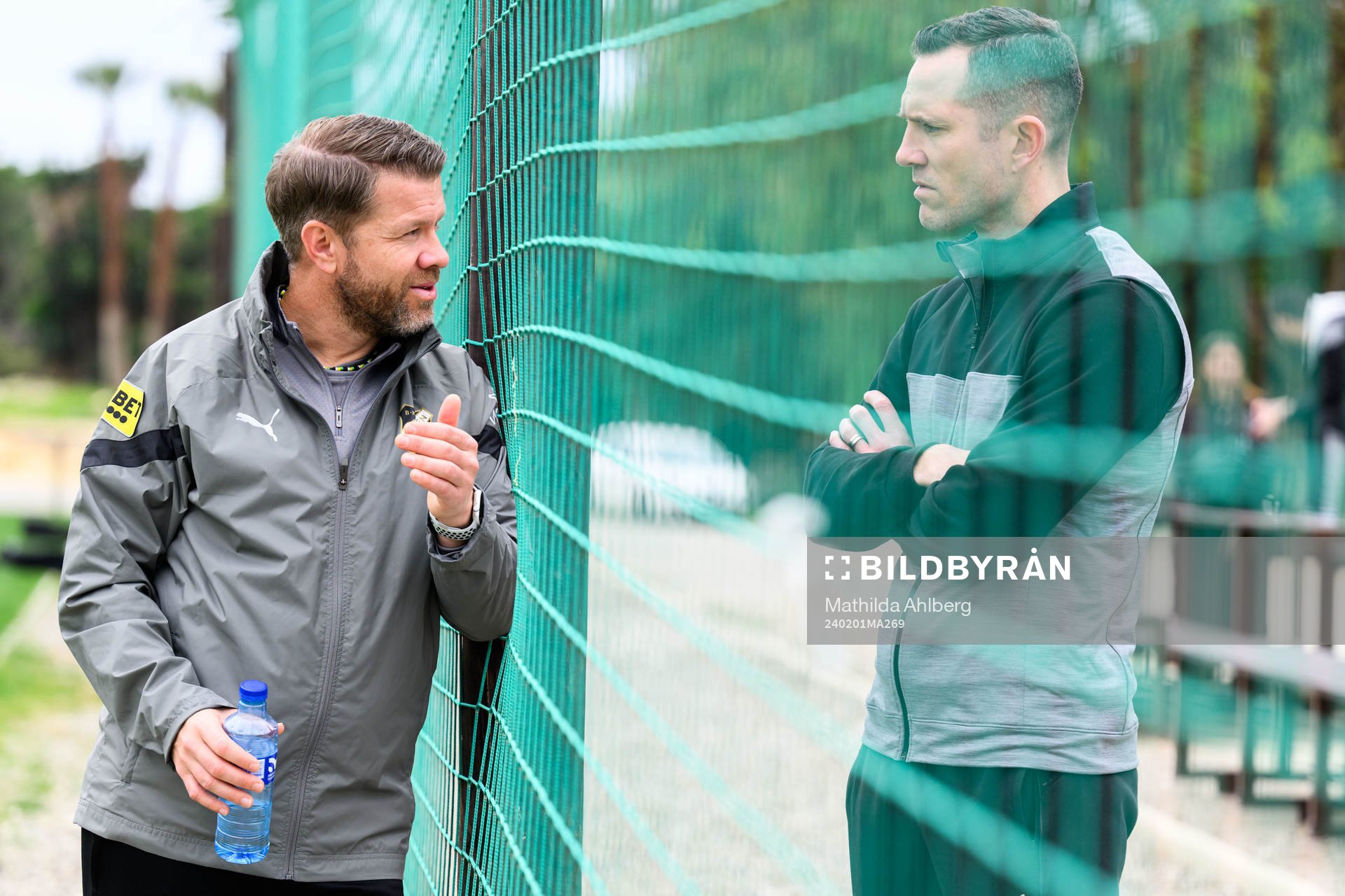 Tränare Pål Arne Johansen och sportchef Martin Eriksson