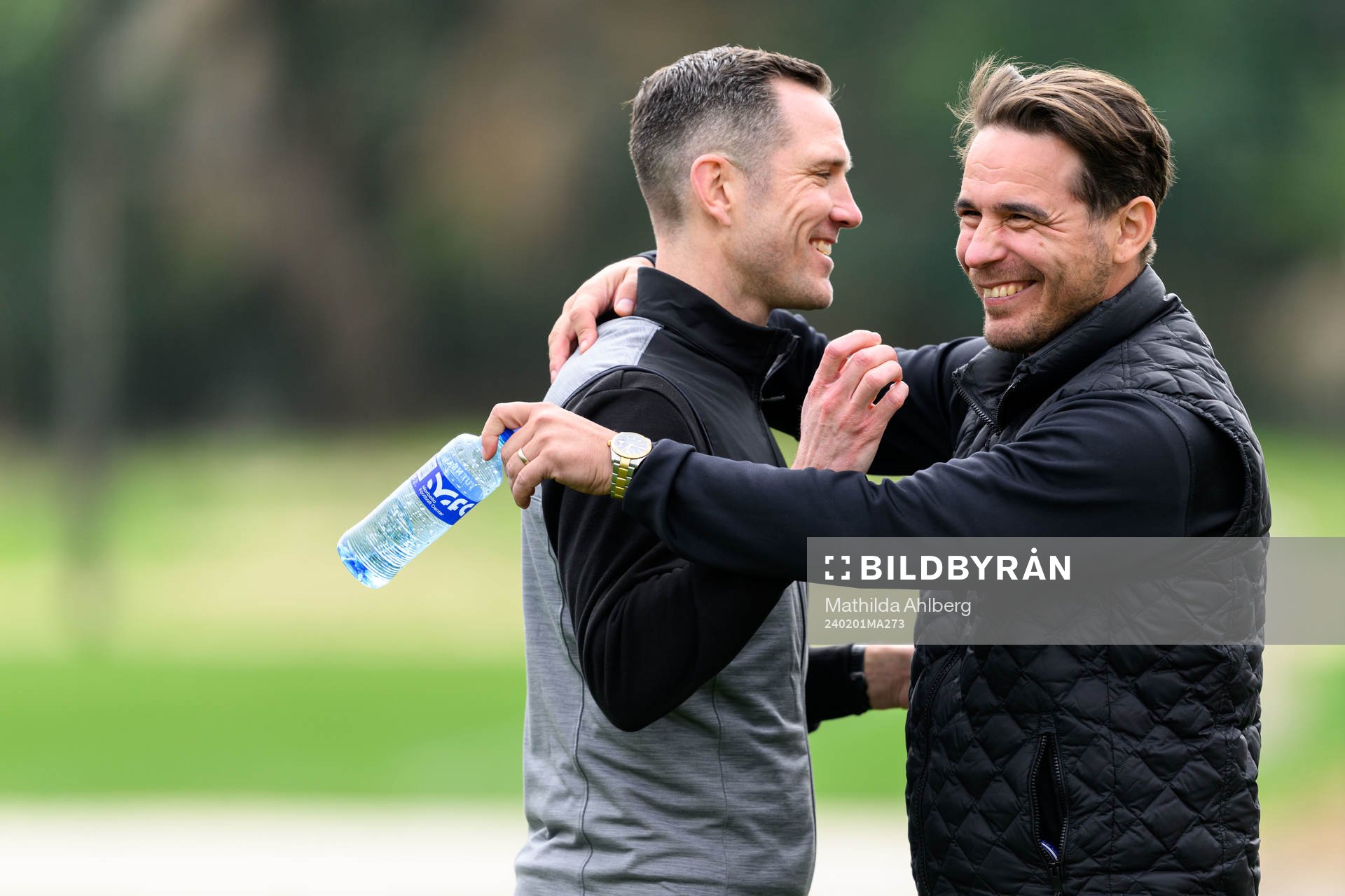 Häckens sportchef Martin Eriksson och Nordin Gerzic