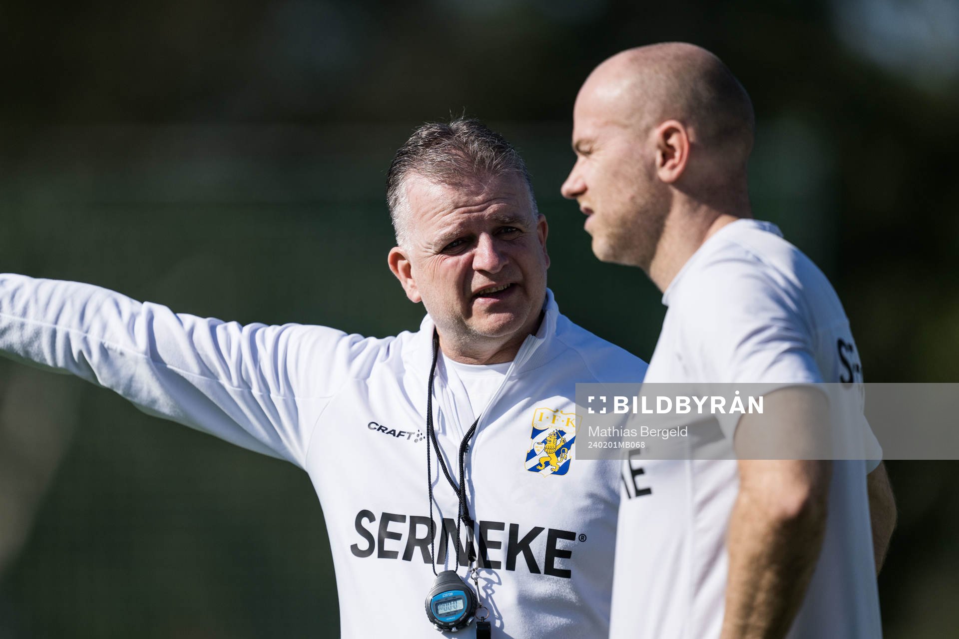 IFK Göteborgs fotbollsutvecklare Magnus Edlund under en träning med IFK Göteborg den 1 februari 2024 i Alvor. 