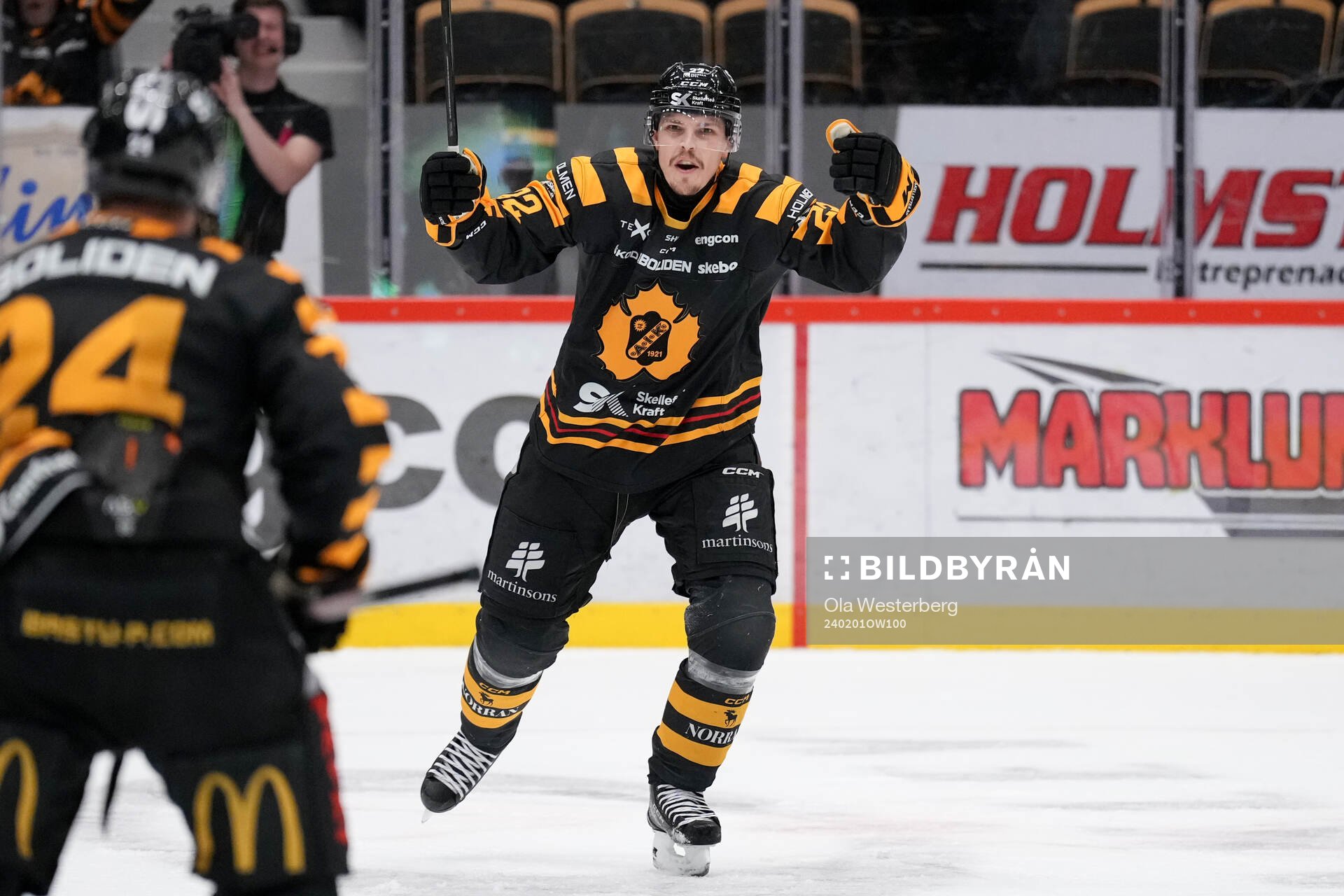 Skellefteås Jonathan Johnson jublar