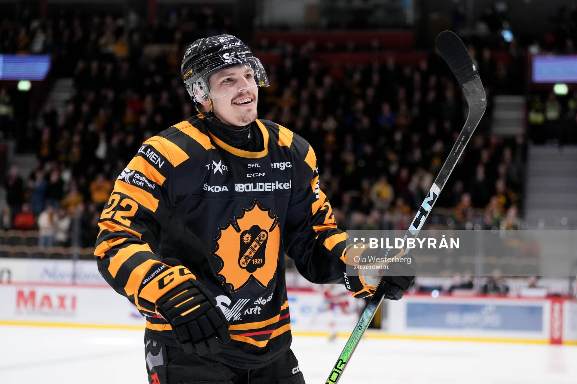 Skellefteås Jonathan Johnson jublar