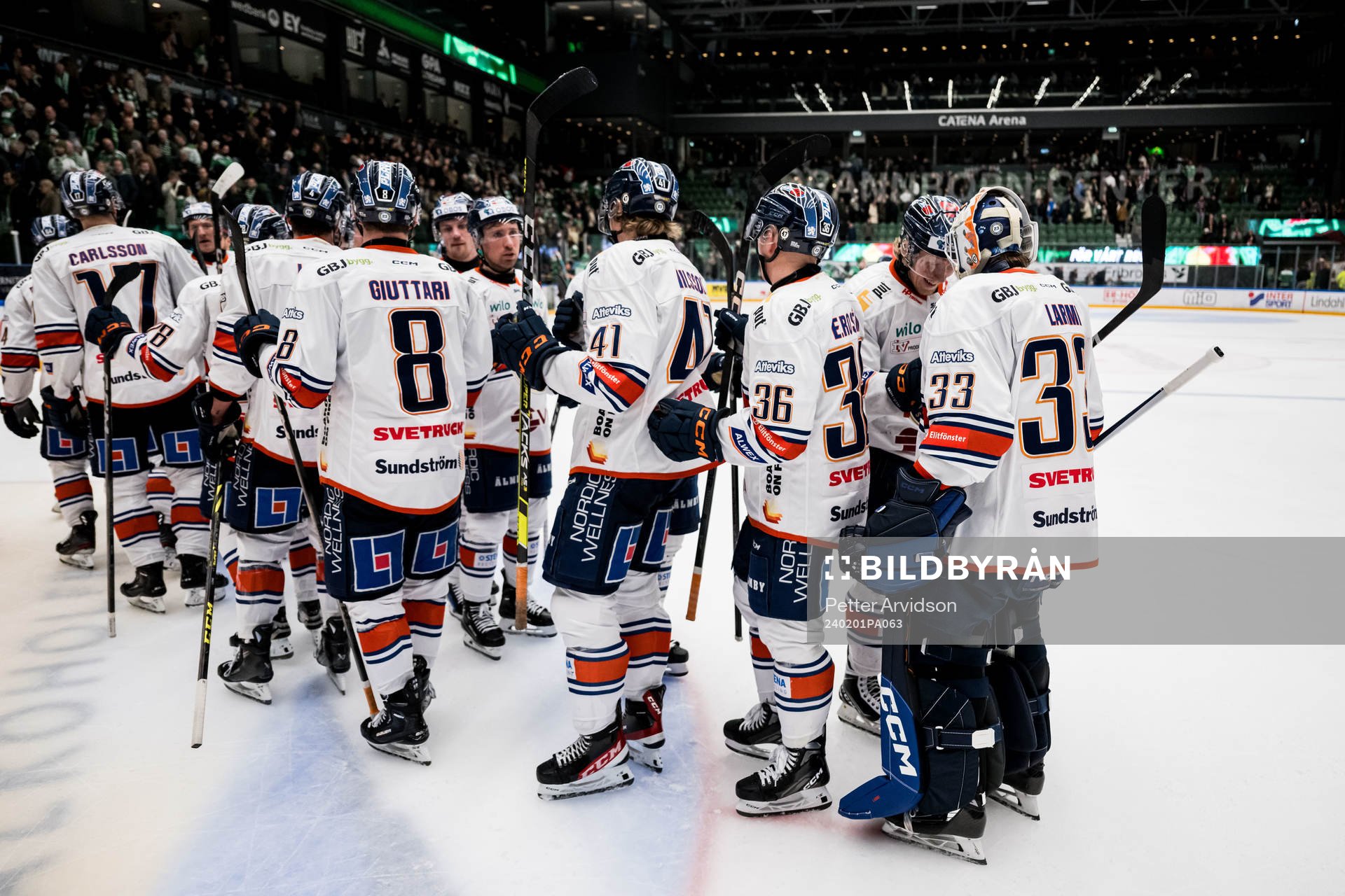 Växjös Elias Rosén, Marcus Sylvegård och målvakt Emil