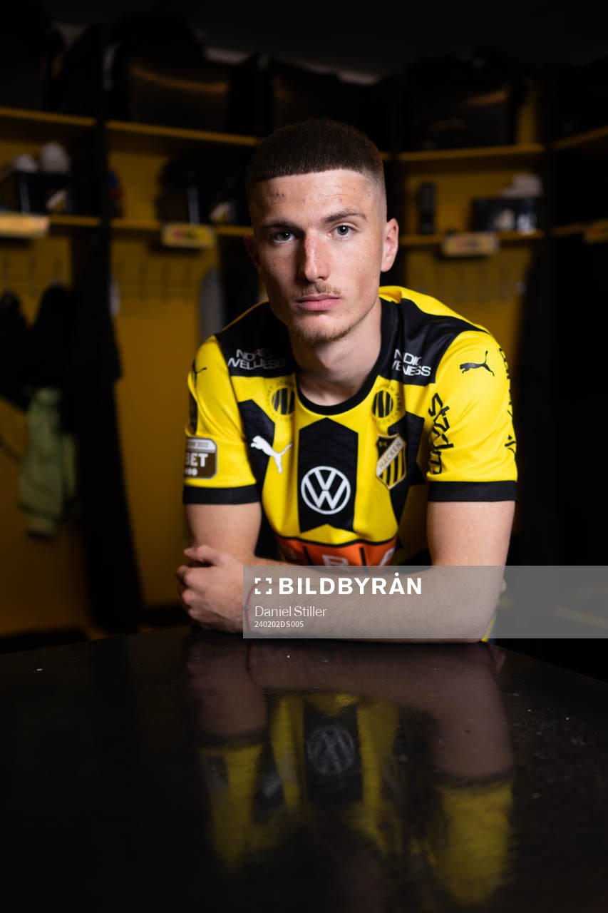 Häckens nyförvärv Nikola Zecevic poserar för ett porträtt den 2 februari 2024 i Göteborg. 