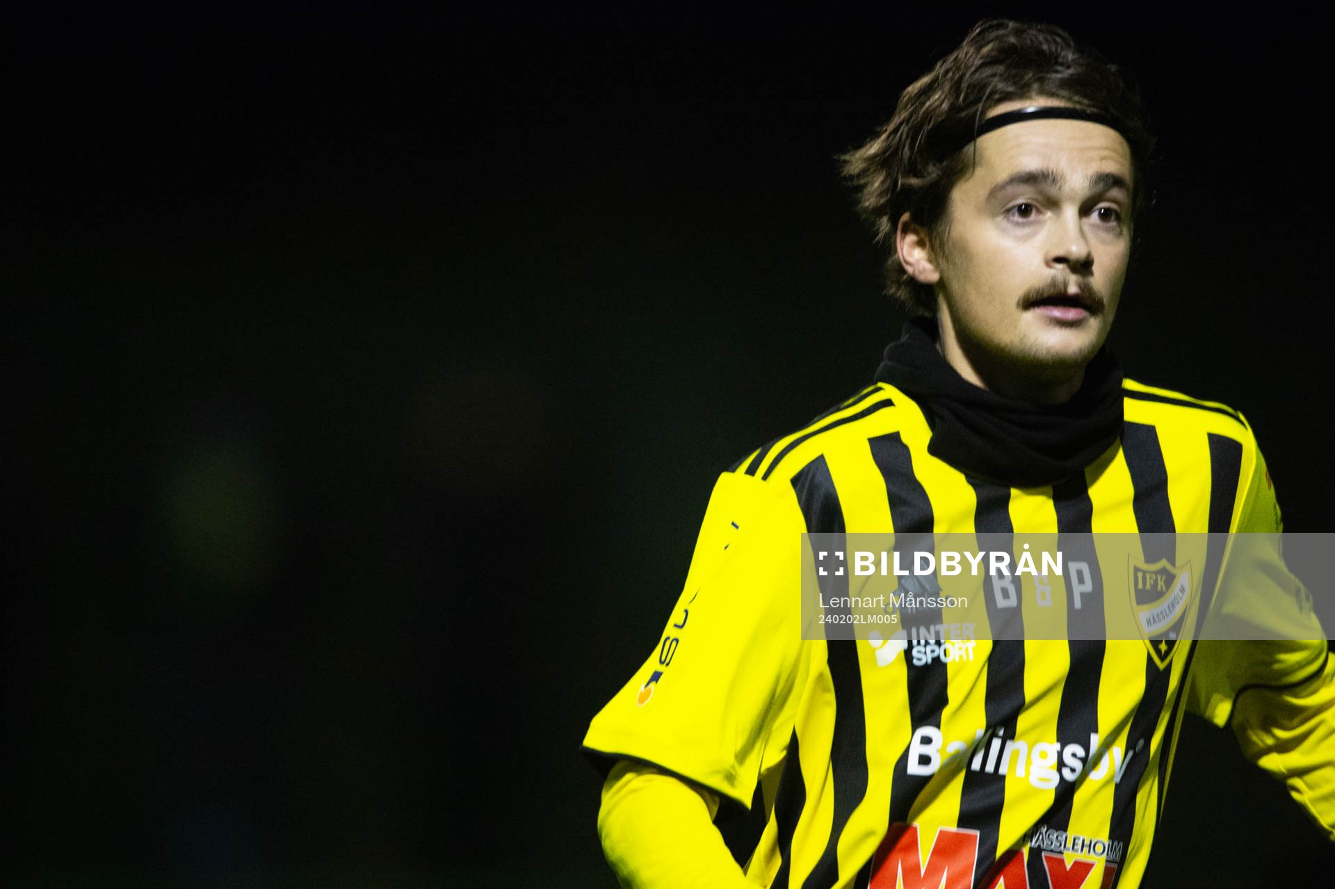 IFK Hässleholms Gustaf Winroth i träningsmatchen mellan