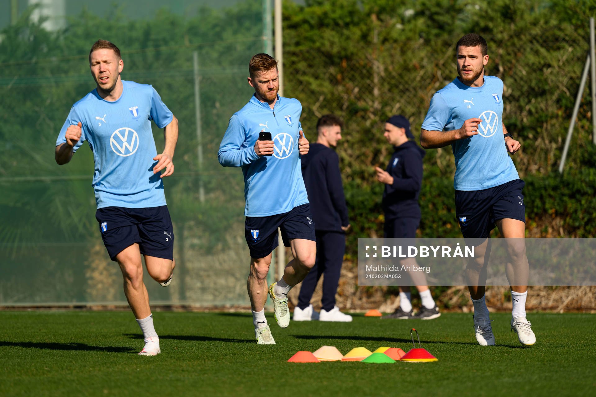 Malmö FFs Anton Tinnerholm, Anders Christiansen och