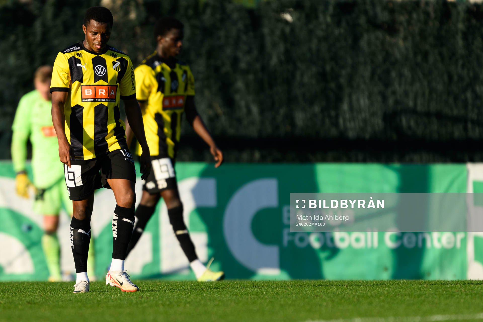 Abdulrazaq Ishaq of BK Häcken looks dejected