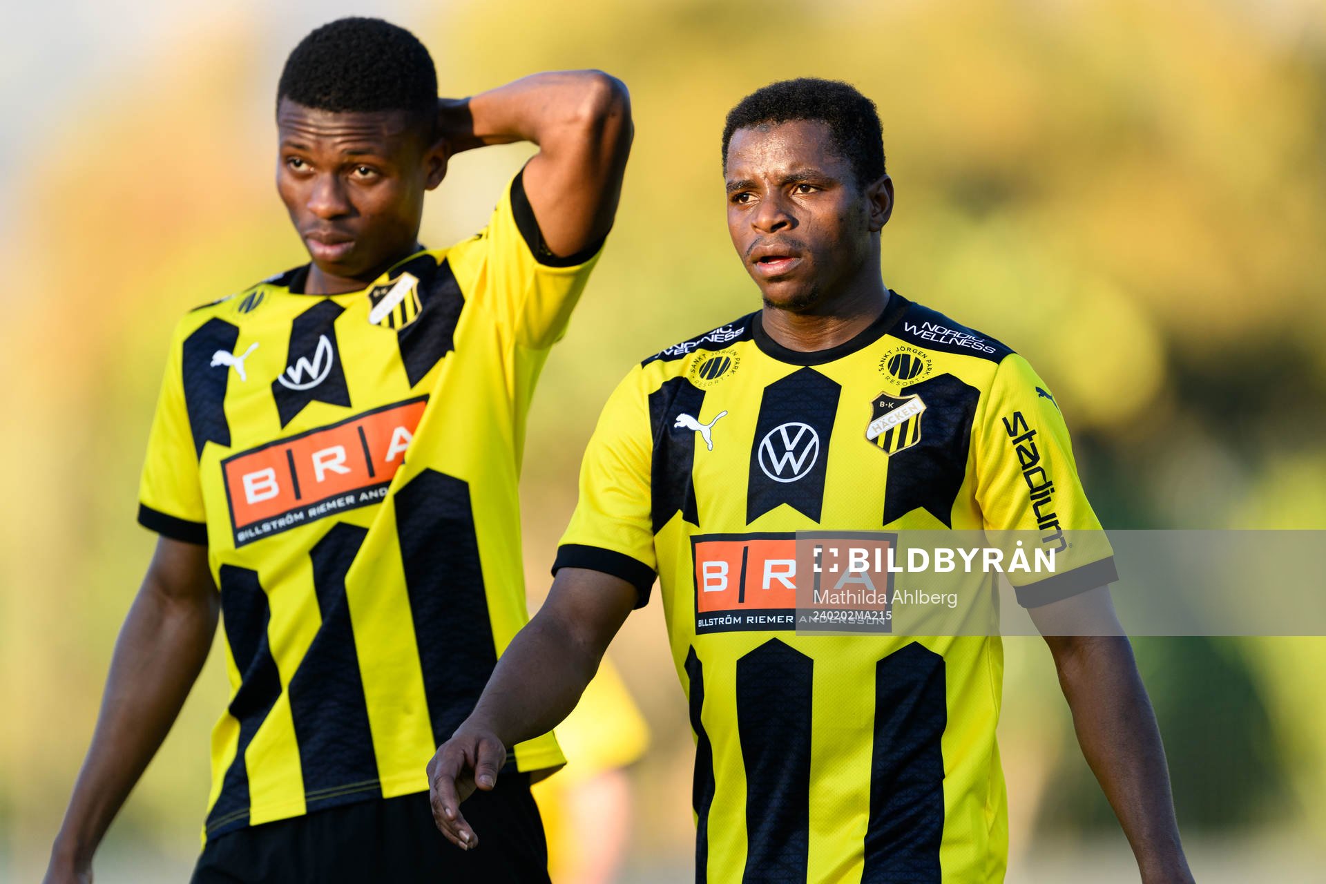 Akoua Romeo Amane and Abdulrazaq Ishaq of BK Häcken