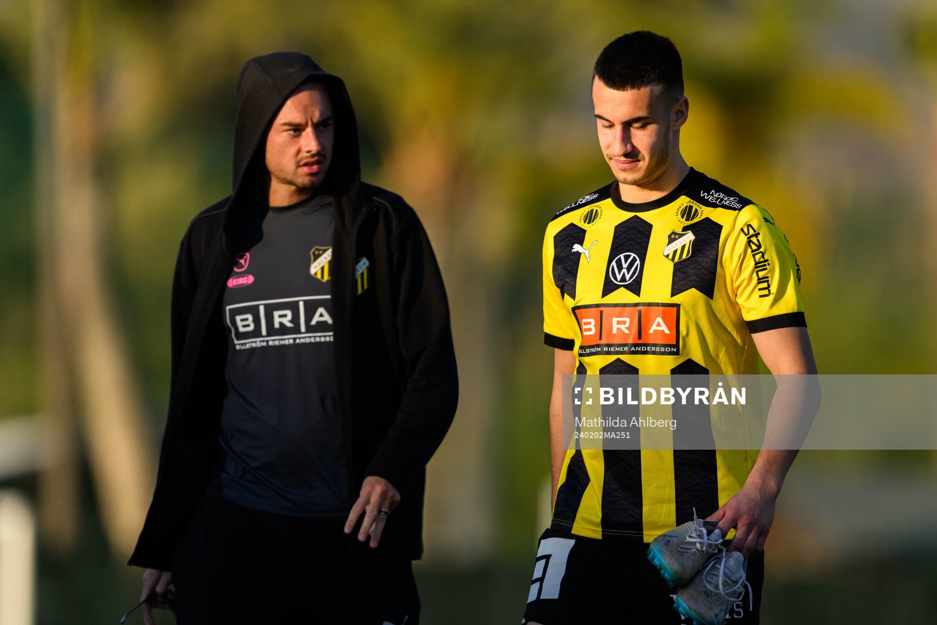 Amor Layouni and Srdjan Hrstic of BK Häcken