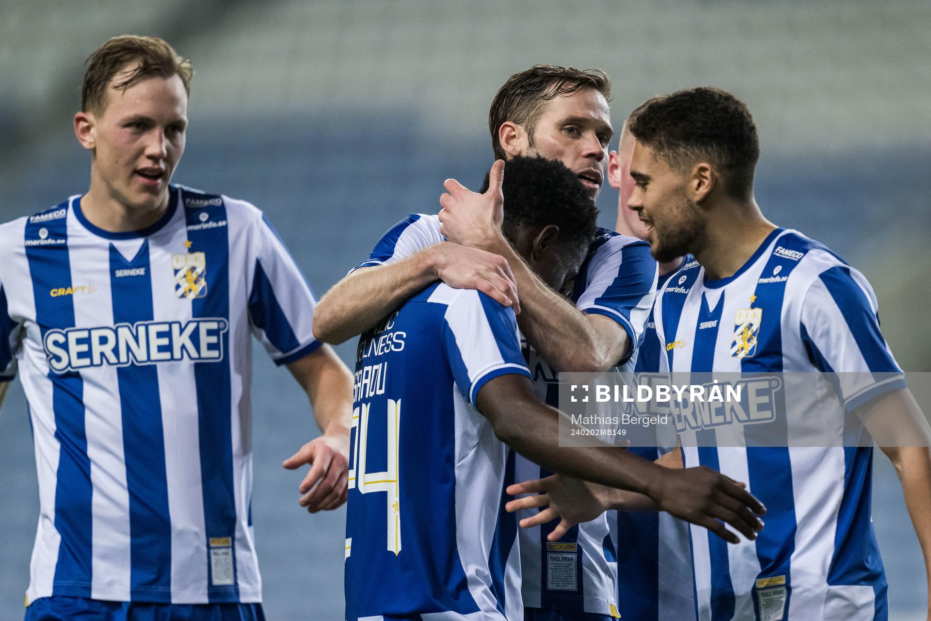 Abundance Salaou, Emil Salomonsson and Thomas Santos of IFK