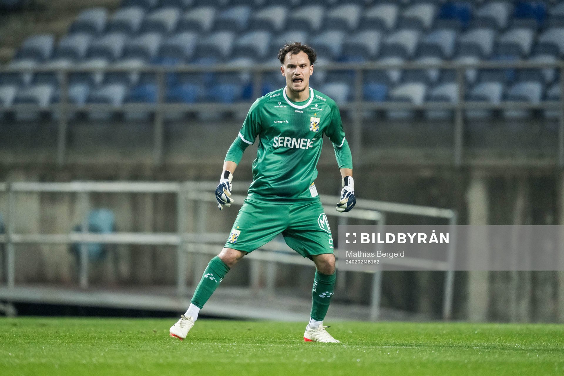 Goalkeeper Elis Bishesari of IFK Göteborg