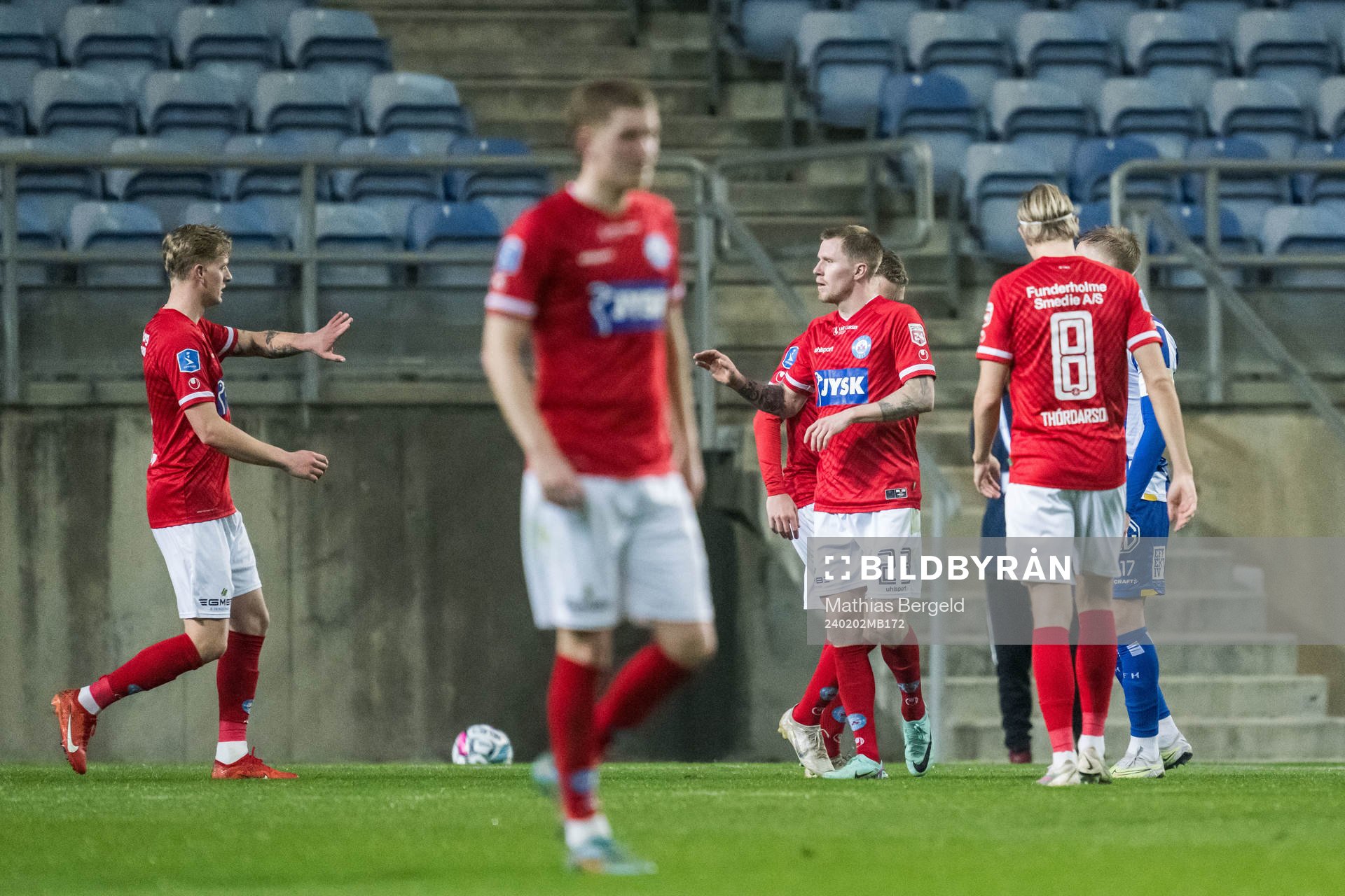 Tonni Adamsen of Silkeborg celebrates