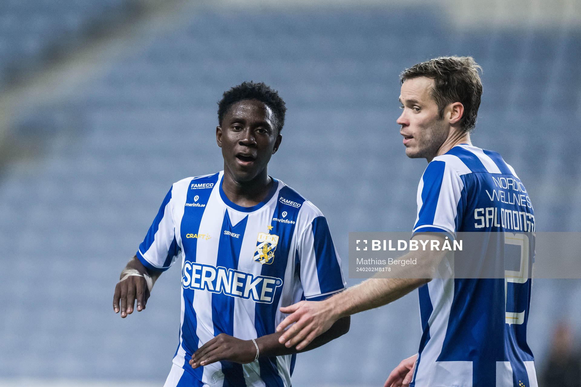 Abundance Salaou and Emil Salomonsson of IFK Göteborg