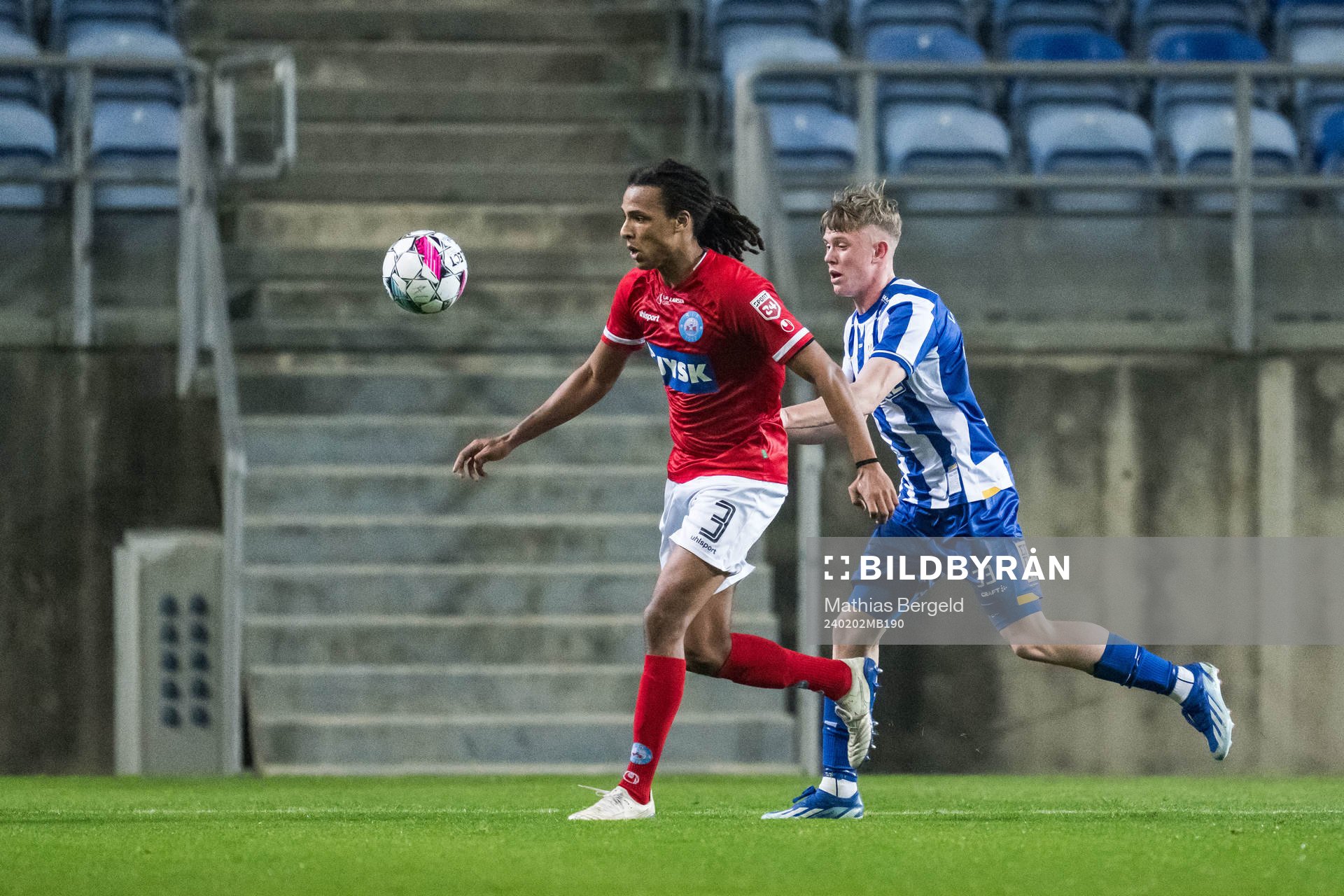 Robin Østrøm of Silkeborg and Rasmus Nåfors Dahlin of