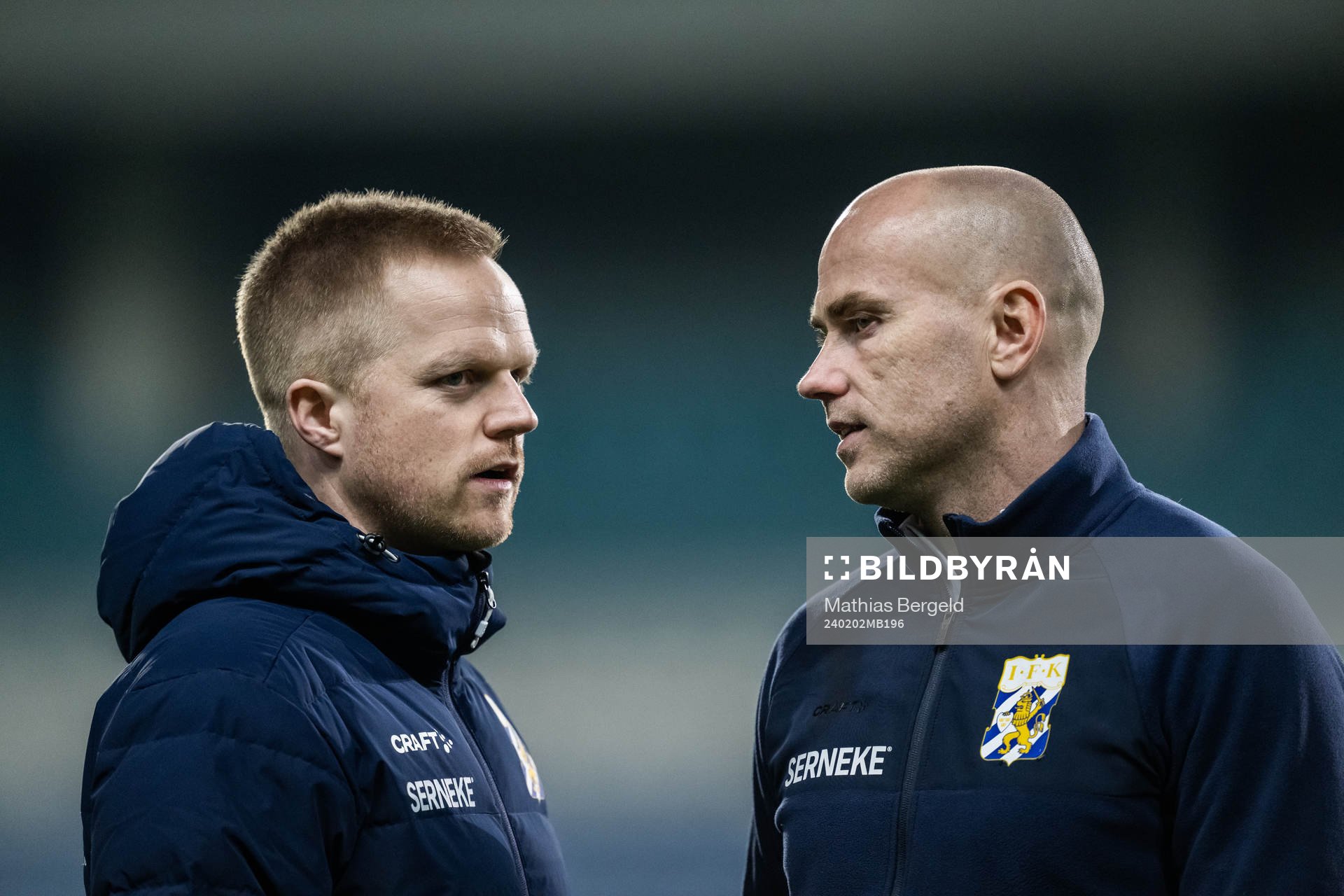Physio Kaj Leuther and head coach Jens Berthel Askou of IFK