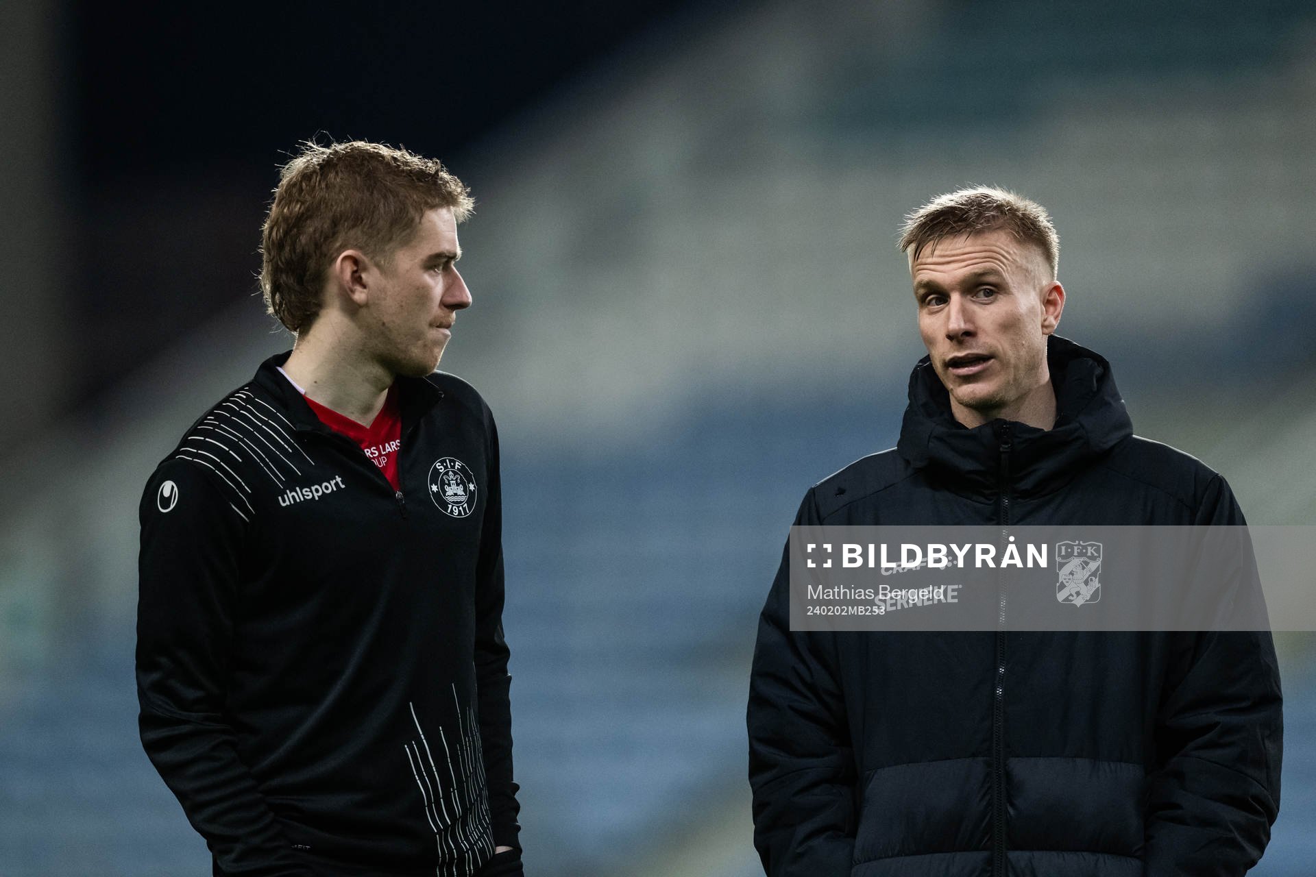Andreas Poulsen of Silkeborg and Oscar Wendt of IFK