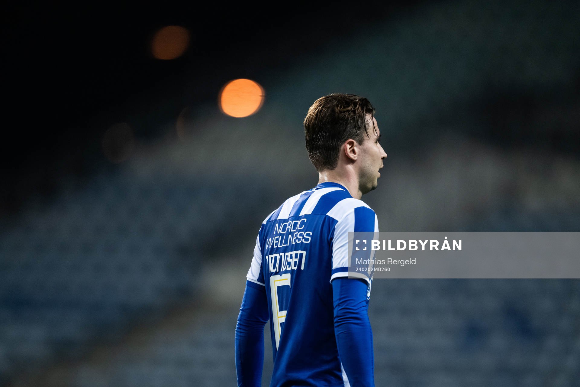Anders Trondsen of IFK Göteborg during the Atlantic Cup football match between IFK Göteborg and Silkeborg on February 2, 2024 in Faro.