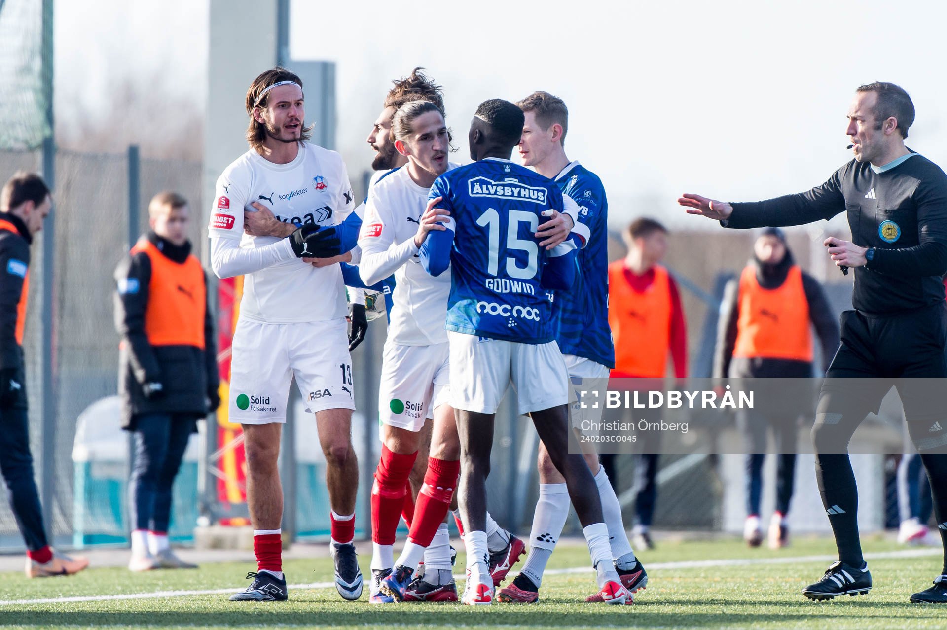 Helsingborgs Wilhelm Loeper och Trelleborgs Emmanuel Godwin