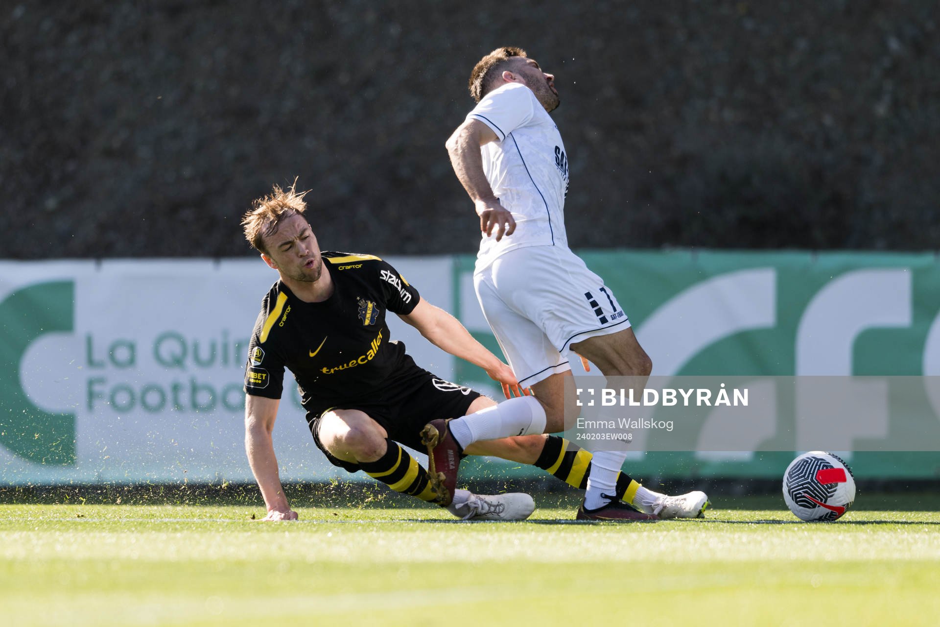Martin Ellingsen of AIK and Milan Radin of FK TSC Backa