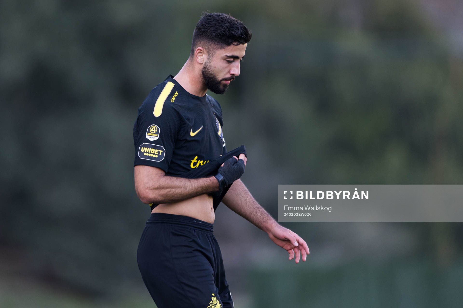 Ahmad Faqa of AIK looks dejected