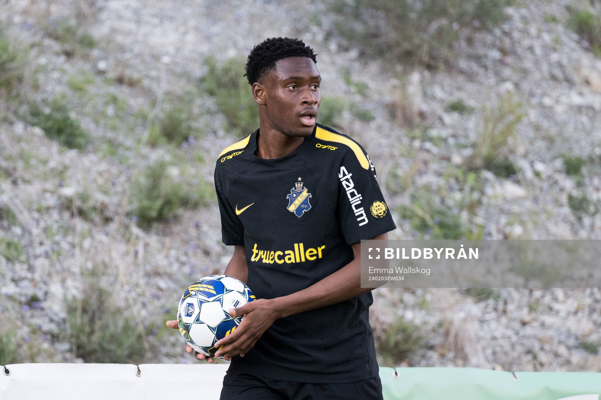 Mouhamed Lamine Fanne Dabo of AIK during the Friendly match between AIK and FK TSC Backa Topola on February 3, 2024 in Marbella.