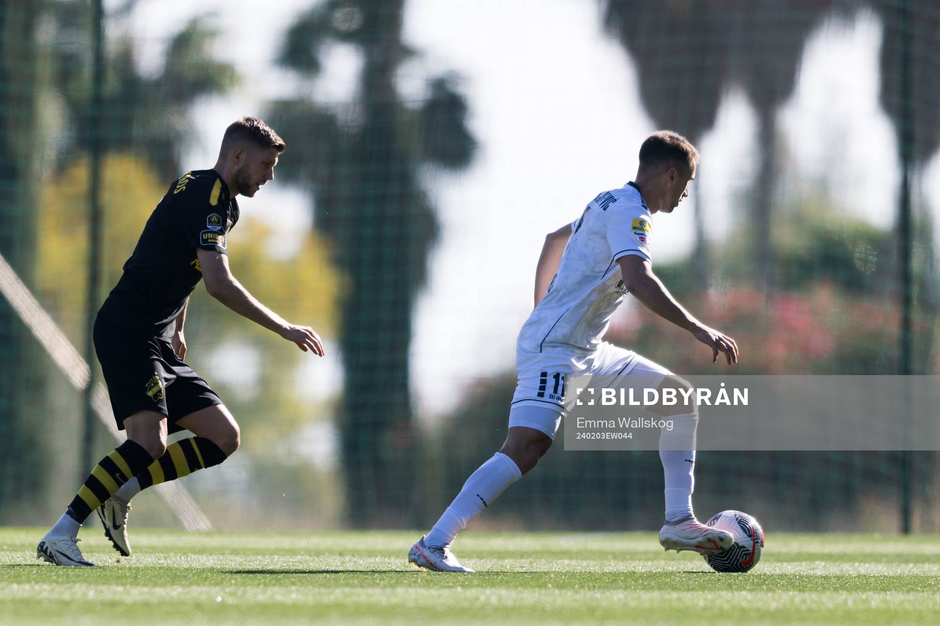 Anton Salétros of AIK and Ivan Milosavljevic of FK TSC