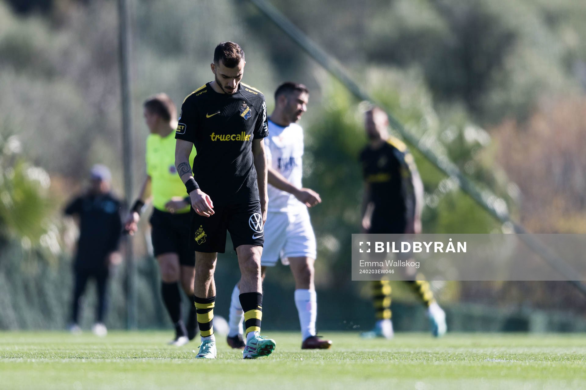 Ioannis Pittas of AIK looks dejected